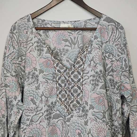 Exclusively For Signals Asymmetric Top Womens Plus 2X Floral Tapestry Bohemian - Picture 3 of 10